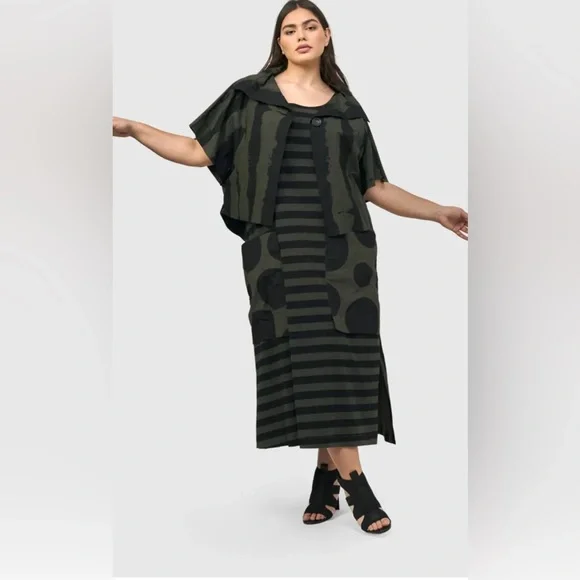 NWT ALEMBIKA URBAN MAXI TANKDRESS, KHAKI